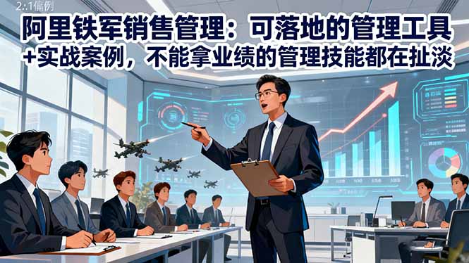 (16436期)阿里铁军销售管理:可落地的管理工具+实战案例,不能拿业绩的管理都在扯淡