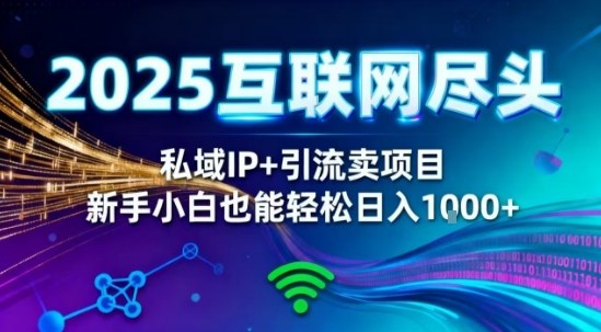 2025网创尽头王炸项目!私域IP+精准引流,新手小白在家躺賺日入1k,零经验也能上手
