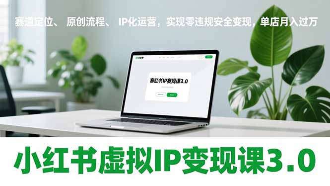 （17029期）小红书虚拟IP变现课3.0，赛道定位、原创流程、IP化运营，实现零违规安全变现，单店月入过万
