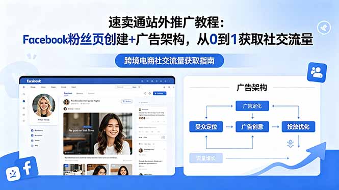 (18888期)速卖通站外推广教程:Facebook粉丝页创建+广告架构,从0到1获取社交流量