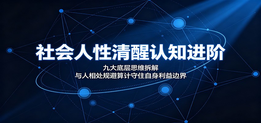 社会人性清醒认知进阶:九大底层思维拆解,与人相处规避算计守住自身利益边界